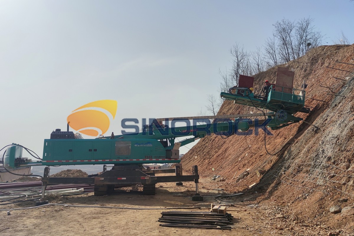 self drilling rock bolt using as soil nail in slope support